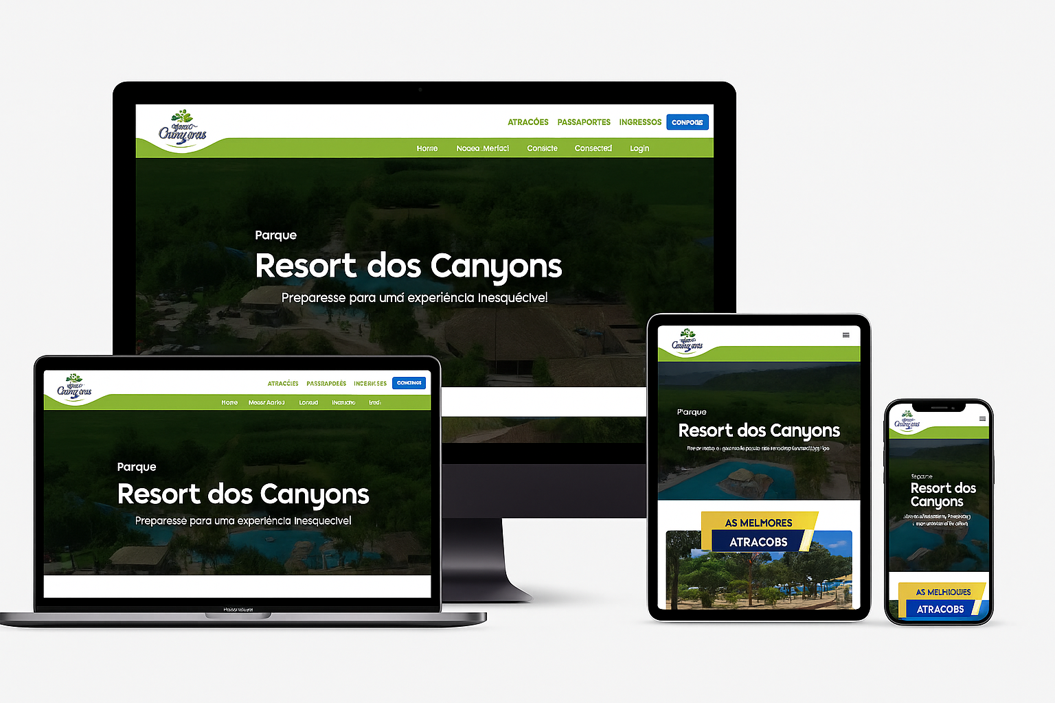 Plataforma Resort dos Canyons desenvolvida pela up studio.